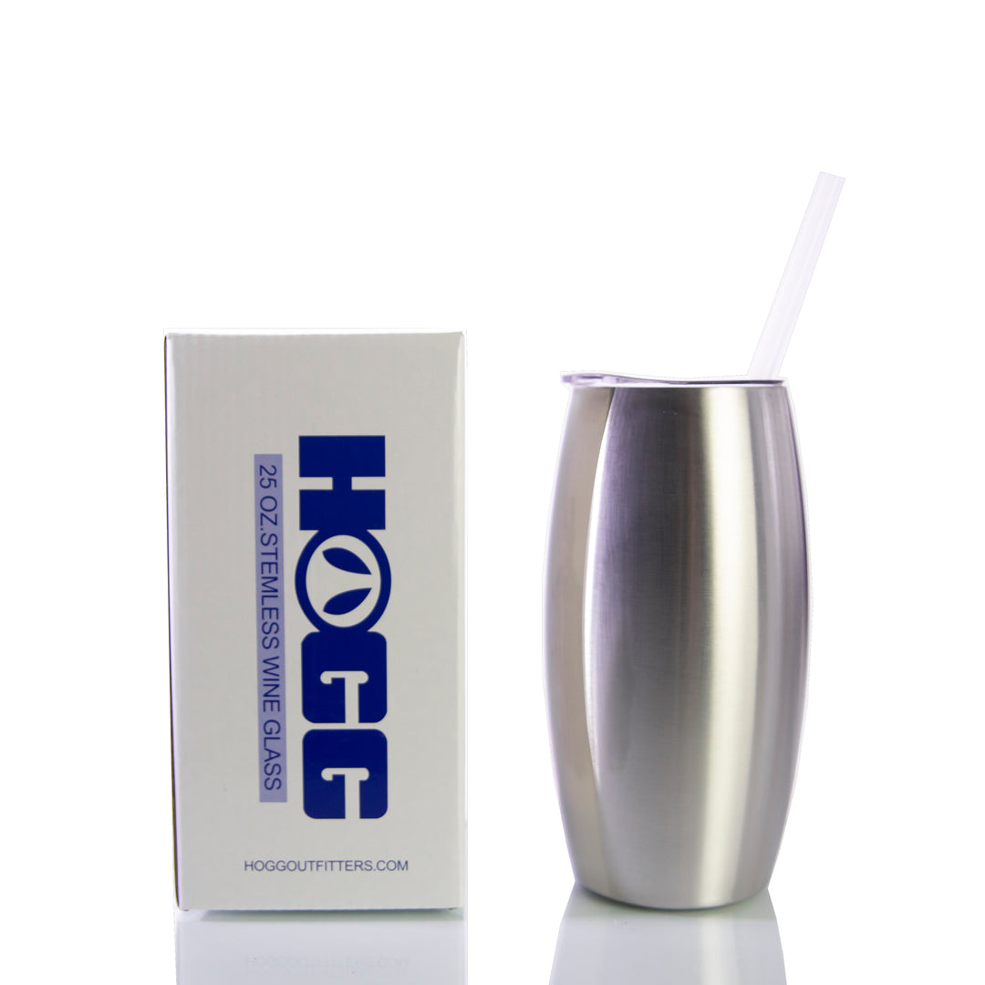25oz. Stemless Tumbler w/ Straw - A.K.A SNOWMAN/FOOTBALL TUMBLER