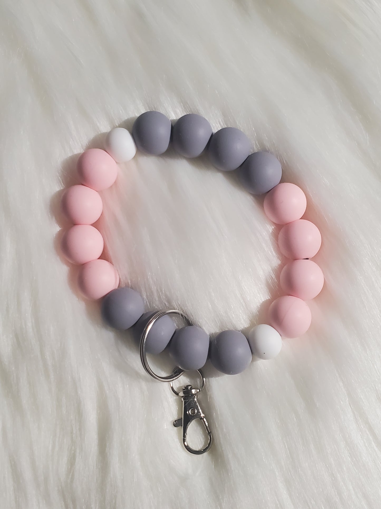 Silicone Beaded Key Ring