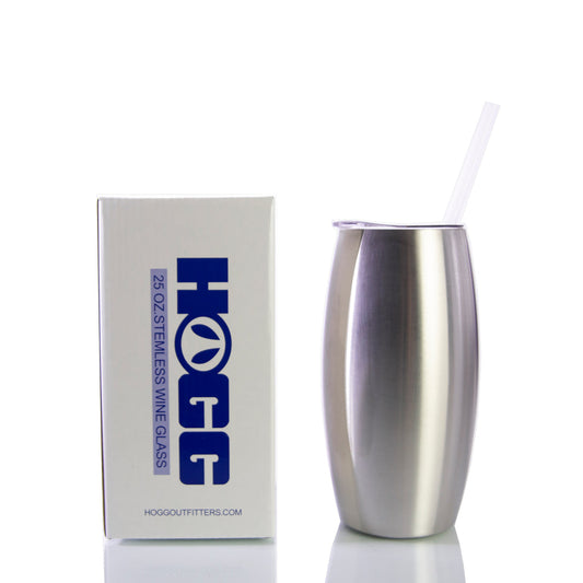 25oz. Stemless Tumbler w/ Straw - A.K.A SNOWMAN/FOOTBALL TUMBLER