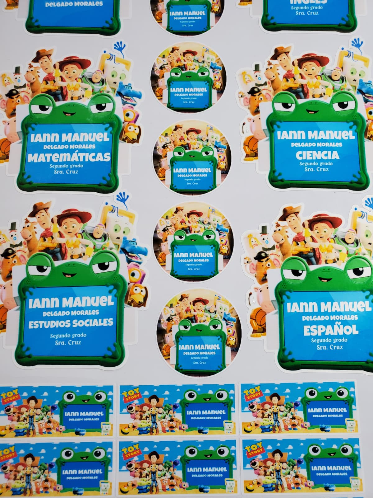 Etiquetas individuales y extras
